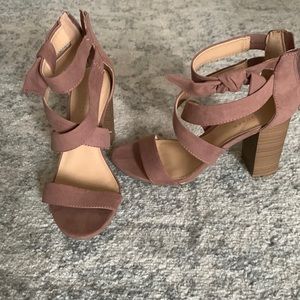 LC Lauren Conrad Pink Strappy Heels